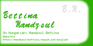 bettina mandzsul business card